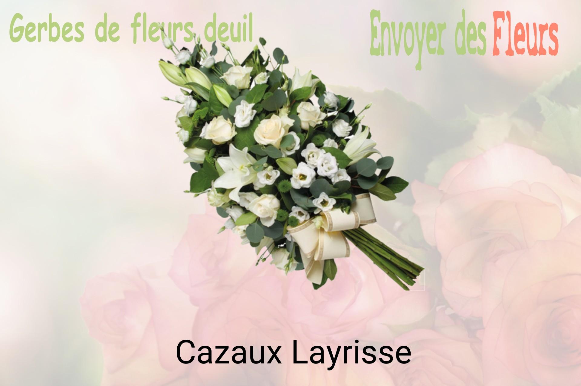 Gerbe de fleurs de deuil livrée à Cazaux-Layrisse